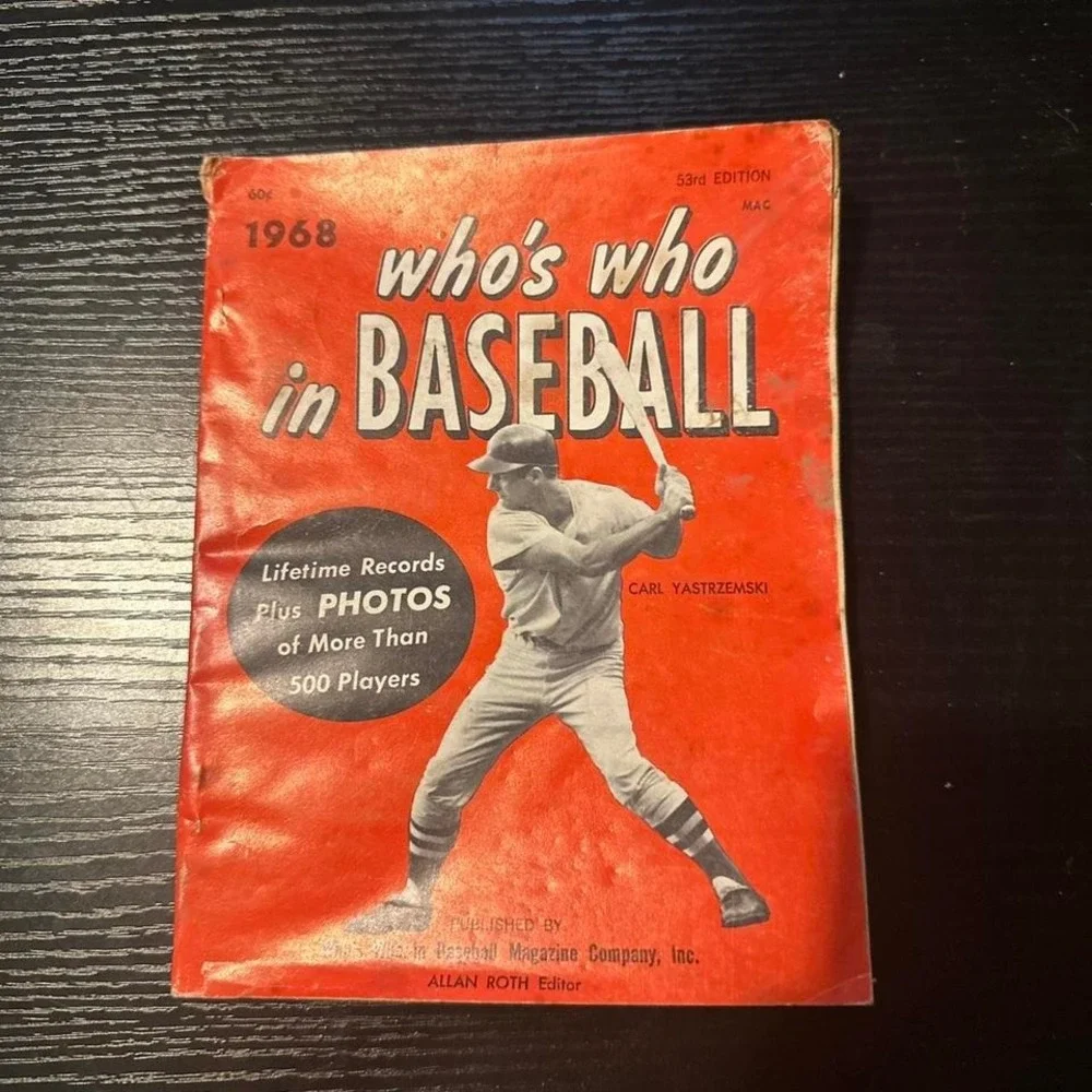 1968 Who's Who in‎ Baseball Carl Yastrzemski Cover 53rd Edition